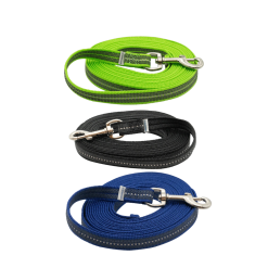 Lesa lunga Sprenger din chinga pentru dresaj cu insertie cauciucata