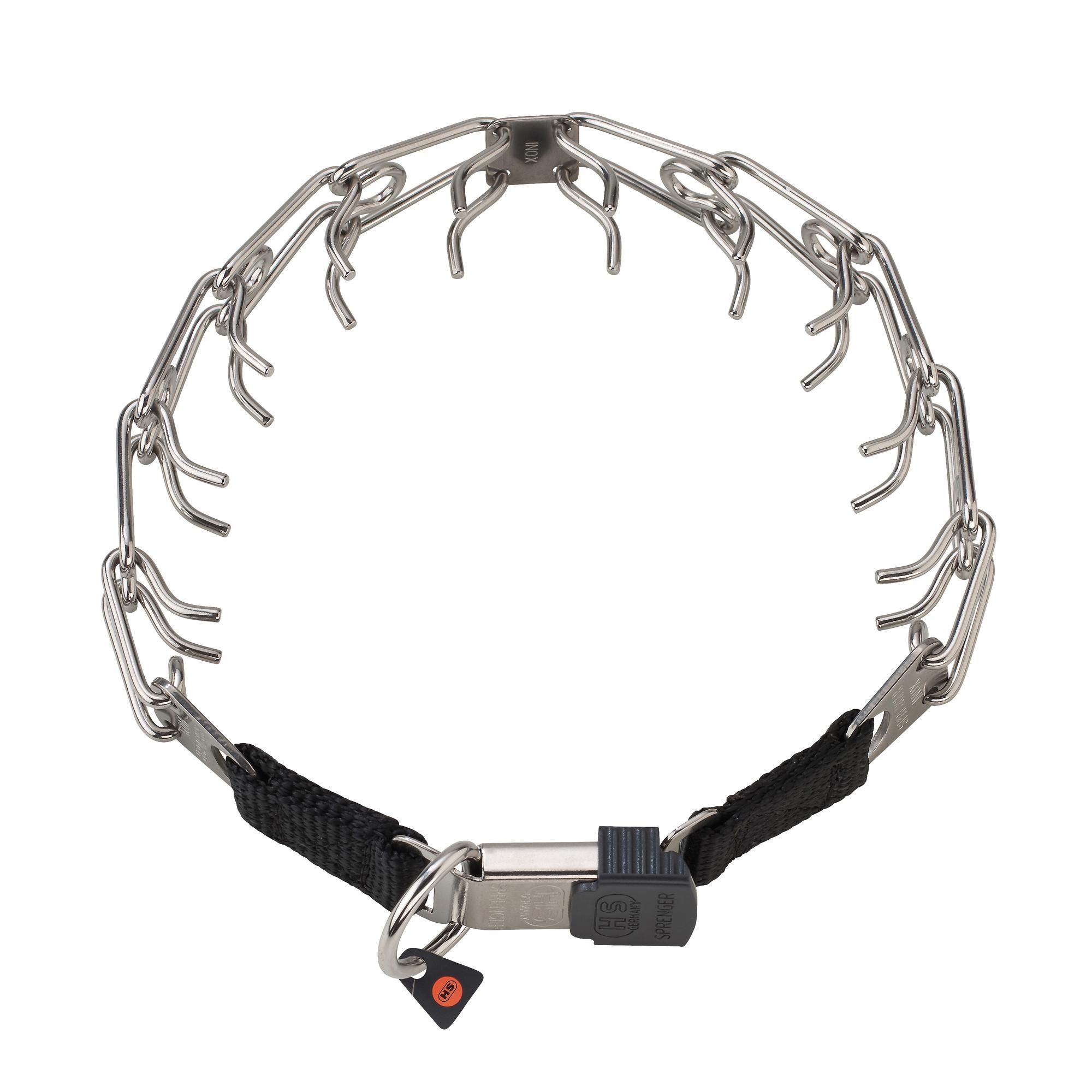 Zgarda otel inoxidabil micro pentru dresaj cu eliberare rapida Sprenger – 41 cm