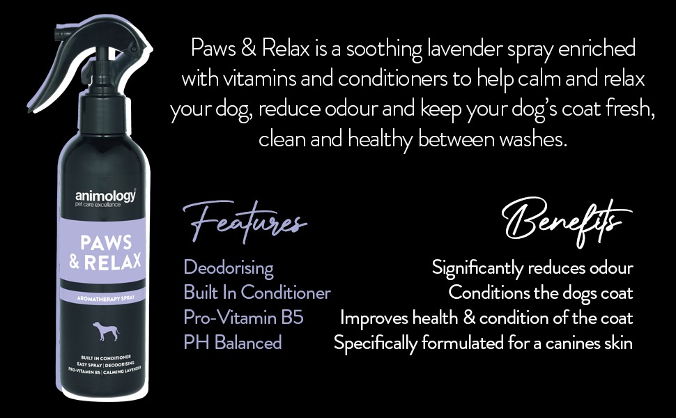 Spray relaxare Animology Paws & Relax Aromatherapy 250ml - imagine 2