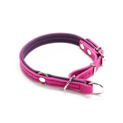 Zgarda combi culisanta din piele cu opritor