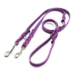 Alternative view of Lesa colorata piele fara cusaturi ajustabila cu 2 carabiniere