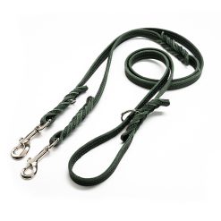 Lesa colorata piele fara cusaturi ajustabila cu 2 carabiniere