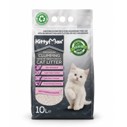 Nisip igienic premium Baby Powder KITTYMAX pentru pisici 10L
