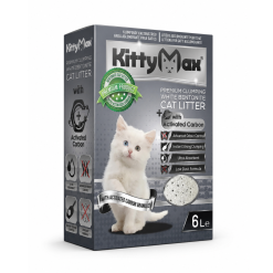 Nisip premium pentru pisici KITTYMAX Active Carbon, 6 L